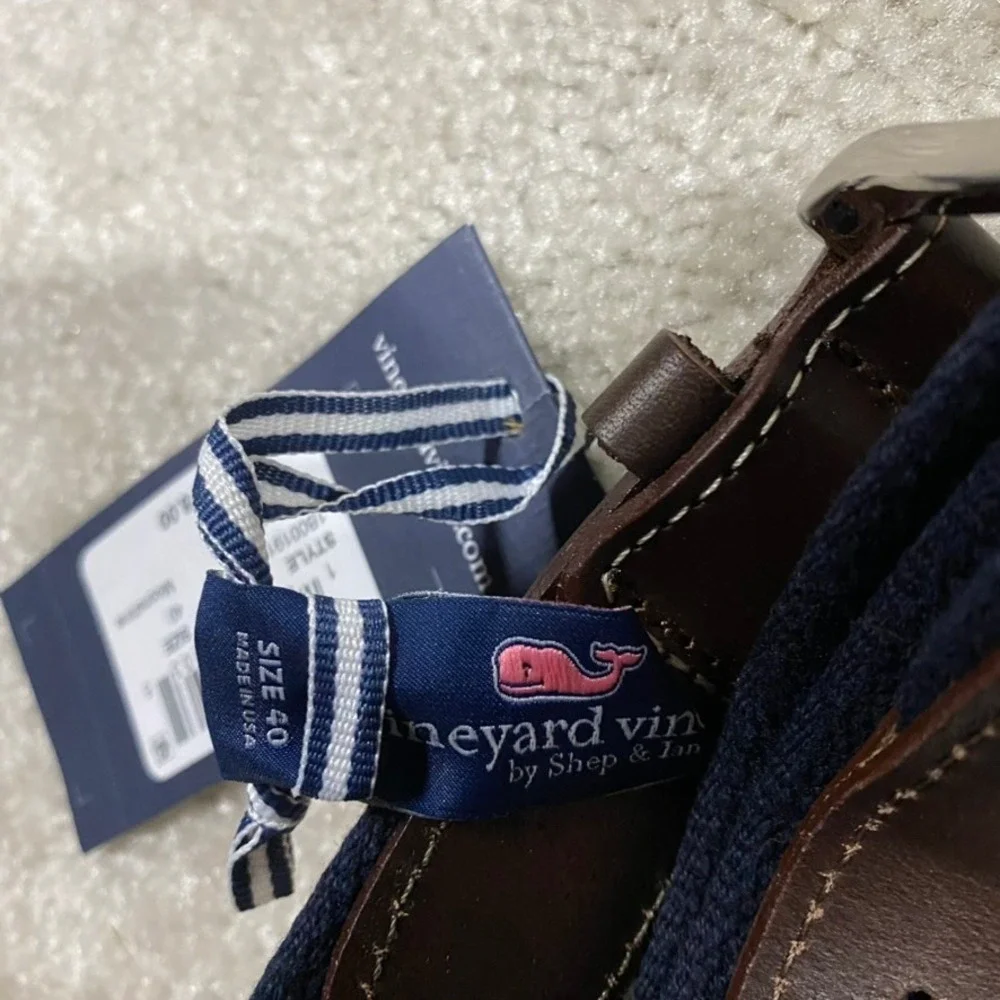 Vineyard Vines Grateful Dead Belt Mens 40 Dancing Bears Canvas Ribbon Navy